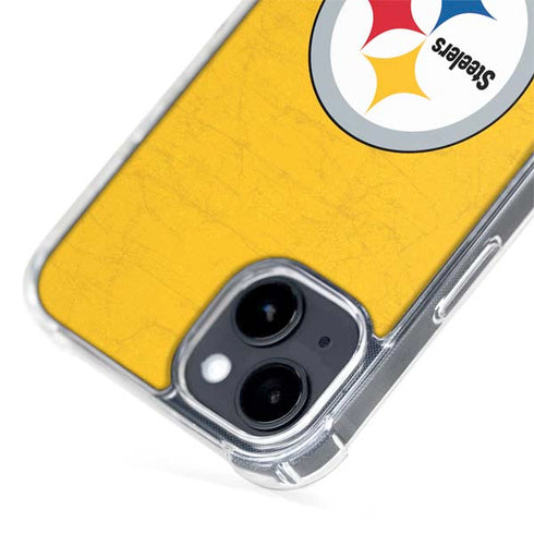 NFL Pittsburgh Steelers - Alternate Distressed iPhone 15 Plus MagSafe Case