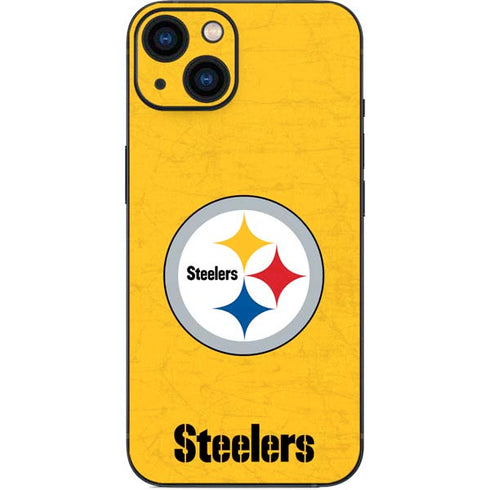 NFL Pittsburgh Steelers - Alternate Distressed iPhone 15 Plus Skin