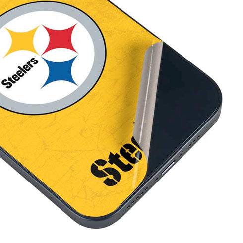 NFL Pittsburgh Steelers - Alternate Distressed iPhone 15 Plus Skin
