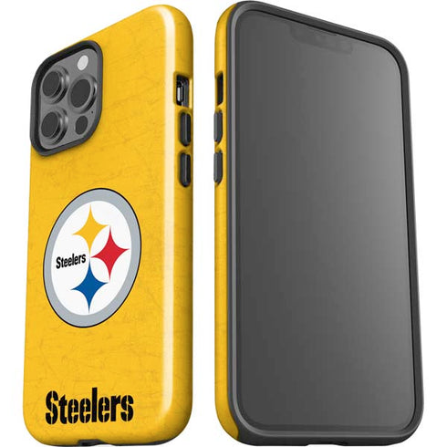 NFL Pittsburgh Steelers - Alternate Distressed iPhone 15 Pro Max Impact Case