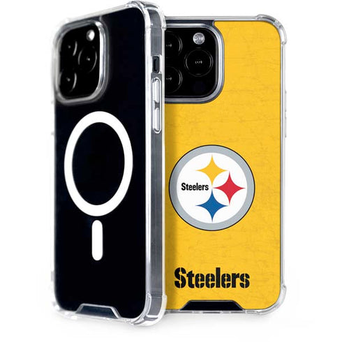 NFL Pittsburgh Steelers - Alternate Distressed iPhone 15 Pro Max MagSafe Case