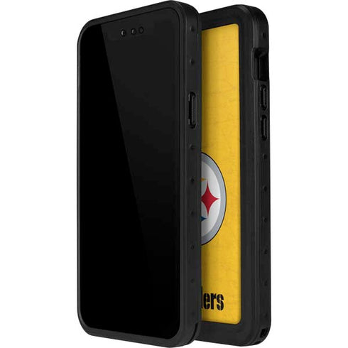 NFL Pittsburgh Steelers - Alternate Distressed iPhone 15 Pro Waterproof Case