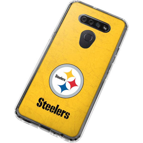 NFL Pittsburgh Steelers - Alternate Distressed LG K51/Q51 Clear Case