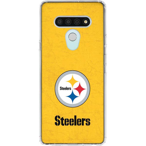 NFL Pittsburgh Steelers - Alternate Distressed LG Stylo 6 Clear Case