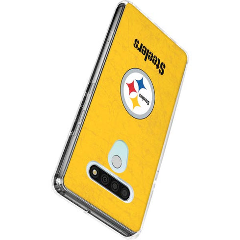 NFL Pittsburgh Steelers - Alternate Distressed LG Stylo 6 Clear Case