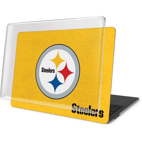 NFL Pittsburgh Steelers - Alternate Distressed MacBook Pro 16in (2019-20) Case plus Skin