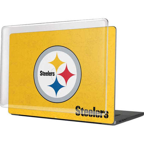 NFL Pittsburgh Steelers - Alternate Distressed MacBook Pro 16in (2021-25) Case plus Skin