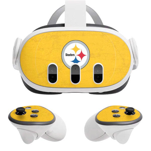NFL Pittsburgh Steelers - Alternate Distressed Meta Quest 3 Skin