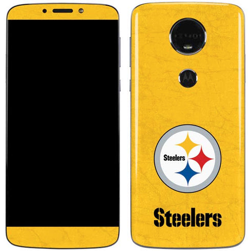 NFL Pittsburgh Steelers - Alternate Distressed Moto E5 Plus Skin