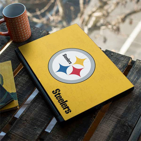 NFL Pittsburgh Steelers - Alternate Distressed MSI GS65 Stealth Laptop Skin