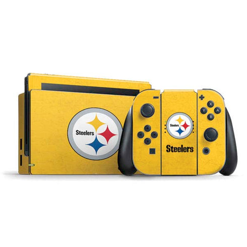 NFL Pittsburgh Steelers - Alternate Distressed Nintendo Switch Bundle Skin