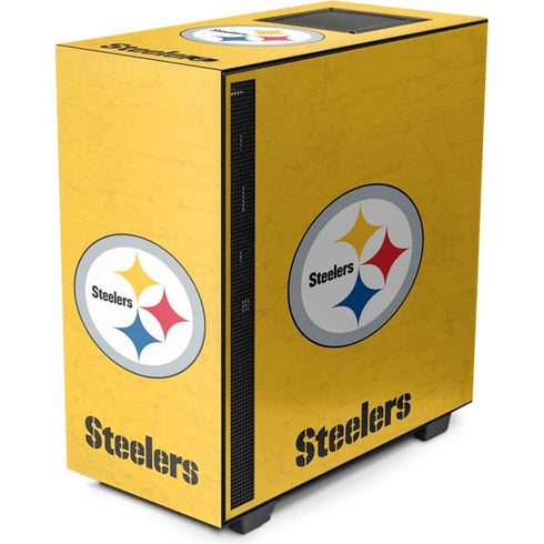 NFL Pittsburgh Steelers - Alternate Distressed NZXT H510 Compact ATX Mid-Tower Case Skin