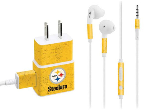 NFL Pittsburgh Steelers - Alternate Distressed Phone Charger Skin