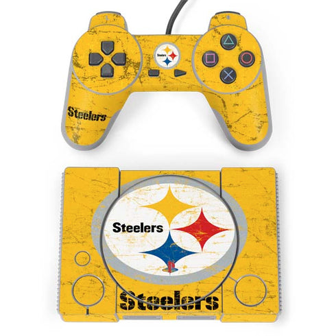 NFL Pittsburgh Steelers - Alternate Distressed PlayStation Classic Bundle Skin