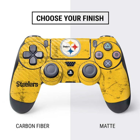 NFL Pittsburgh Steelers - Alternate Distressed PS4 Controller Skin