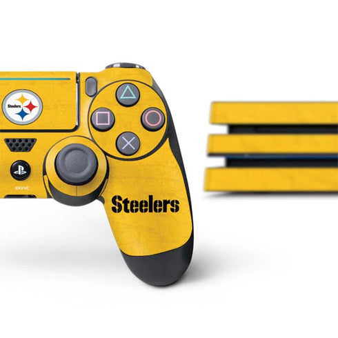 NFL Pittsburgh Steelers - Alternate Distressed PS4 Pro Bundle Skin