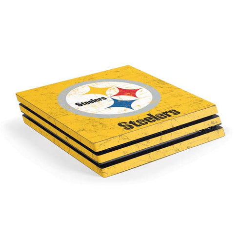 NFL Pittsburgh Steelers - Alternate Distressed PS4 Pro Console Skin