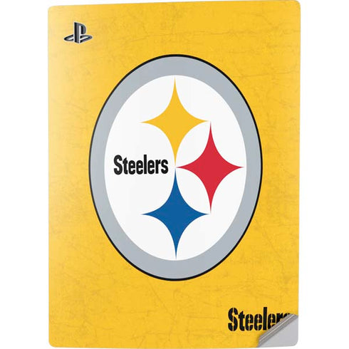 NFL Pittsburgh Steelers - Alternate Distressed PS5 Digital Edition Console Skin