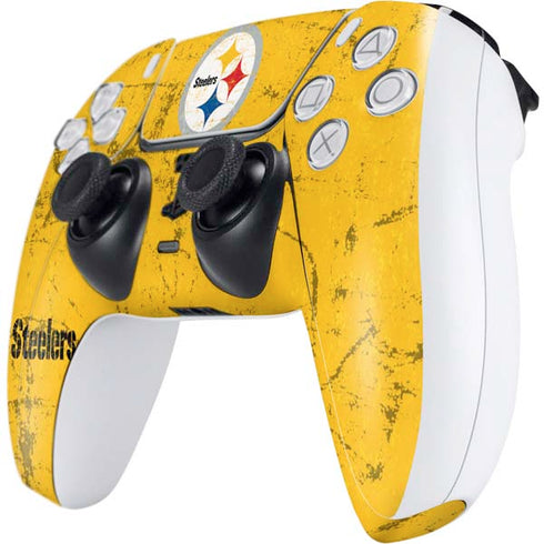 NFL Pittsburgh Steelers - Alternate Distressed PS5 Controller Skin