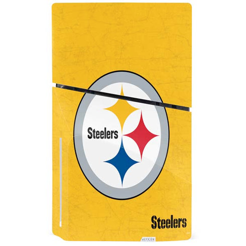 NFL Pittsburgh Steelers - Alternate Distressed PS5 Slim Disk Bundle Skin