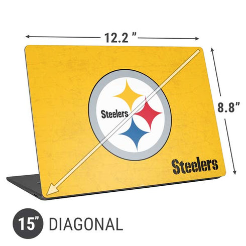 NFL Pittsburgh Steelers - Alternate Distressed Universal Laptop 15in (12.2 x 8.8in) Skin
