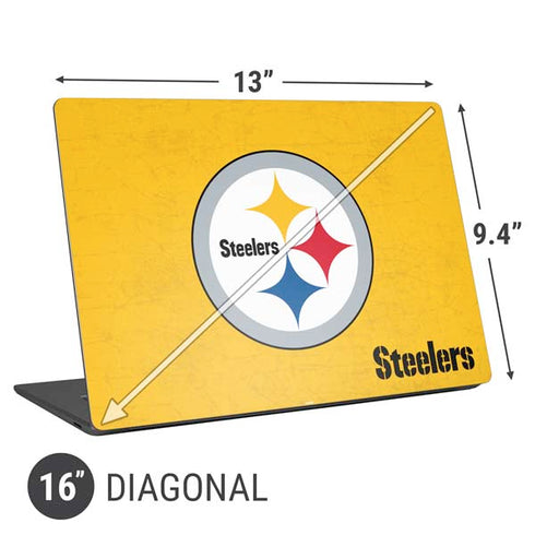 NFL Pittsburgh Steelers - Alternate Distressed Universal Laptop 16in (13 x 9.4in) Skin