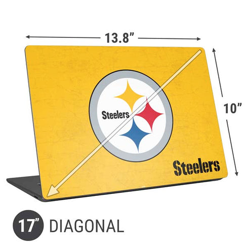 NFL Pittsburgh Steelers - Alternate Distressed Universal Laptop 17in (13.8 x 10in) Skin