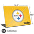 NFL Pittsburgh Steelers - Alternate Distressed Universal Laptop 18in (14.6 x 10.6in) Skin