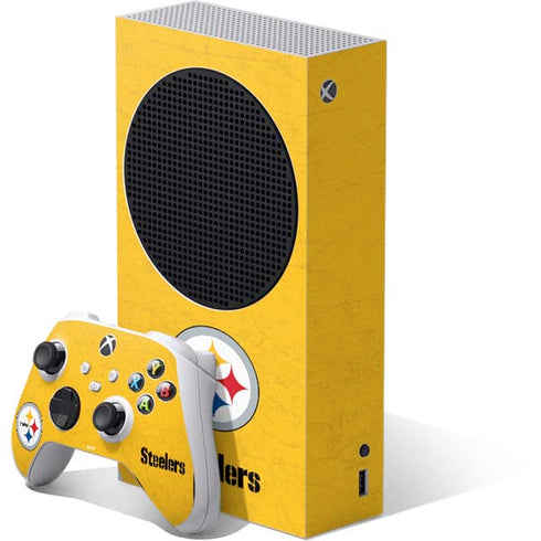 NFL Pittsburgh Steelers - Alternate Distressed Xbox Series S Bundle Skin