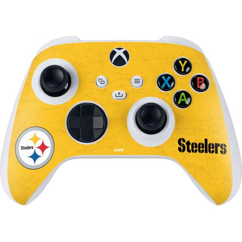 NFL Pittsburgh Steelers - Alternate Distressed Xbox Series S Controller Skin