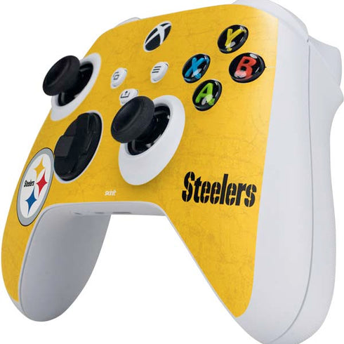 NFL Pittsburgh Steelers - Alternate Distressed Xbox Series S Controller Skin