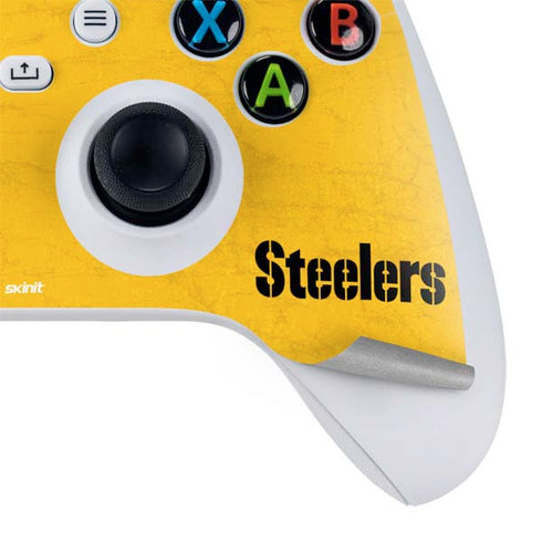 NFL Pittsburgh Steelers - Alternate Distressed Xbox Series S Controller Skin