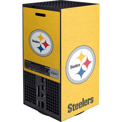 NFL Pittsburgh Steelers - Alternate Distressed Xbox Series X Console Skin