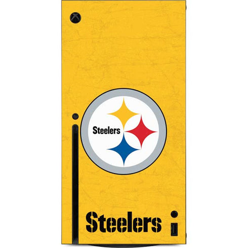 NFL Pittsburgh Steelers - Alternate Distressed Xbox Series X Console Skin
