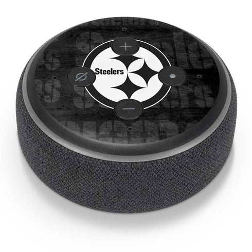 NFL Pittsburgh Steelers Black & White Amazon Echo Dot Skin