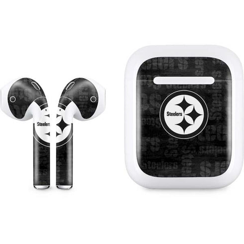 NFL Pittsburgh Steelers Black & White Apple AirPods Skin