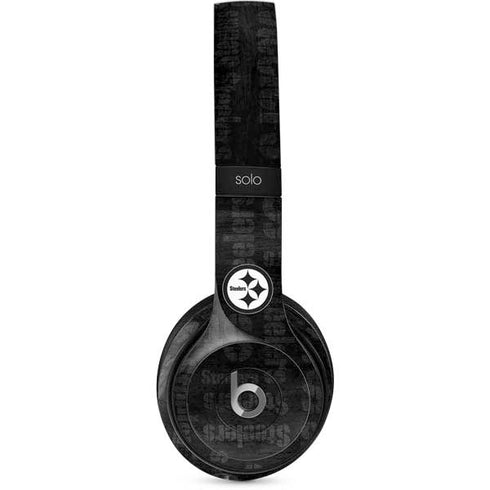 NFL Pittsburgh Steelers Black & White Beats Solo 2 Wired Skin