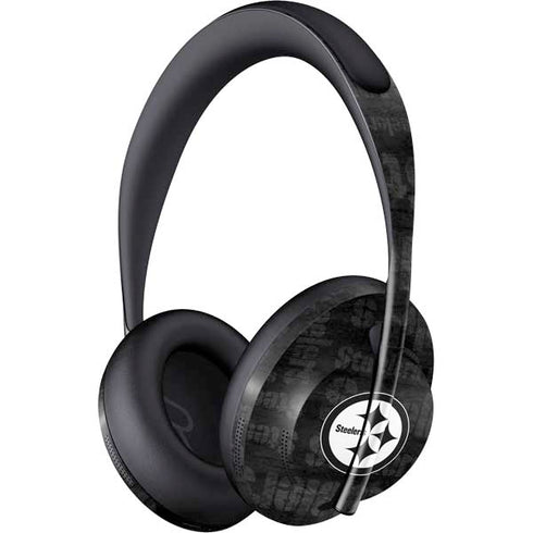 NFL Pittsburgh Steelers Black & White Bose Noise Cancelling Headphones 700 Skin