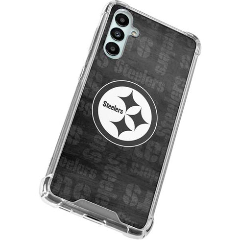 NFL Pittsburgh Steelers Black & White Galaxy A14 5G Clear Case