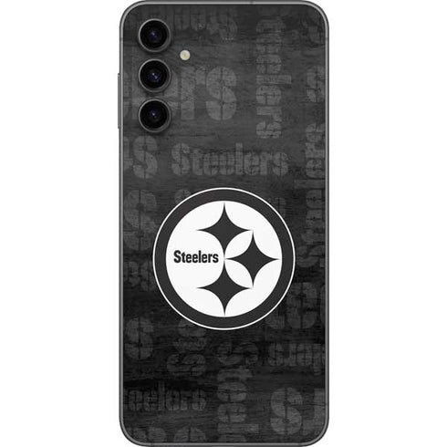 NFL Pittsburgh Steelers Black & White Galaxy A14 5G Skin