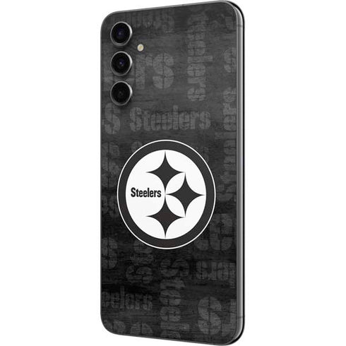NFL Pittsburgh Steelers Black & White Galaxy A14 5G Skin