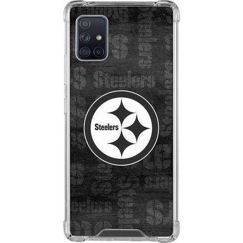 NFL Pittsburgh Steelers Black & White Galaxy A51 5G Clear Case