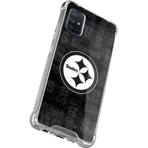NFL Pittsburgh Steelers Black & White Galaxy A51 5G Clear Case