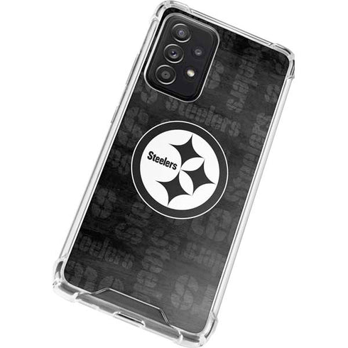 NFL Pittsburgh Steelers Black & White Galaxy A52 5G Clear Case