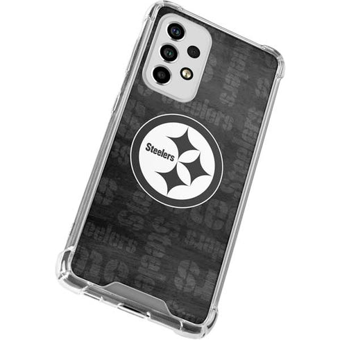 NFL Pittsburgh Steelers Black & White Galaxy A53 5G Clear Case