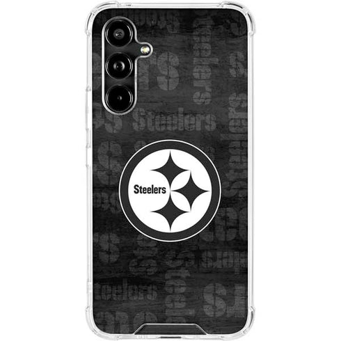 NFL Pittsburgh Steelers Black & White Galaxy A54 5G Clear Case