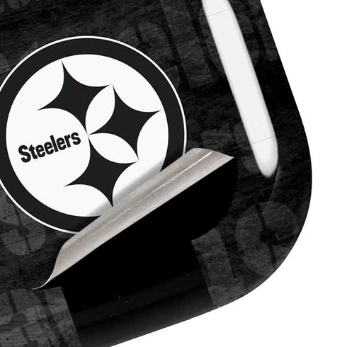 NFL Pittsburgh Steelers Black & White Galaxy Buds Pro Skin