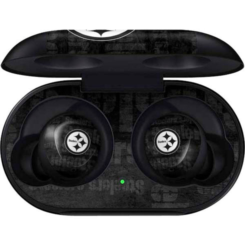 NFL Pittsburgh Steelers Black & White Galaxy Buds Skin