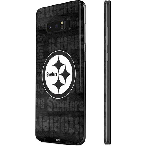 NFL Pittsburgh Steelers Black & White Galaxy Note 8 Skin