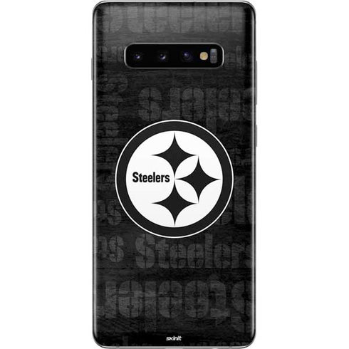 NFL Pittsburgh Steelers Black & White Galaxy S10 Plus Skin
